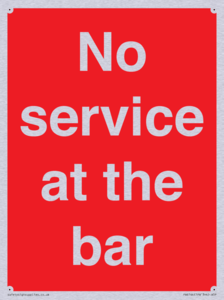 No service at the bar